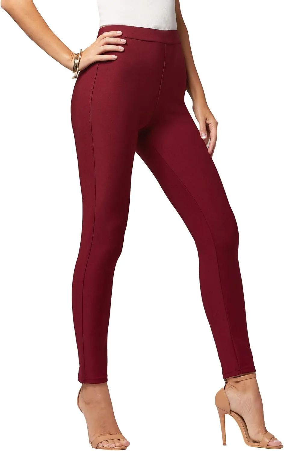Conceited Stretch Ponte Pants for Women - Dressy Leggings - High Waist Shaping Butt Lifting