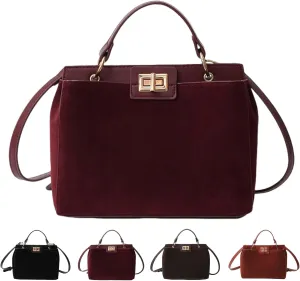 Crossbody Bags for Women Trendy Fashion Elegant Suede Handbag Shoulder Bag Daily Versatile Large Bucket Purse Travel