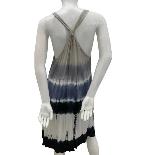 CU-EL11 - Wholesale Women's Tie-Die Racerback Cover-Up Dress