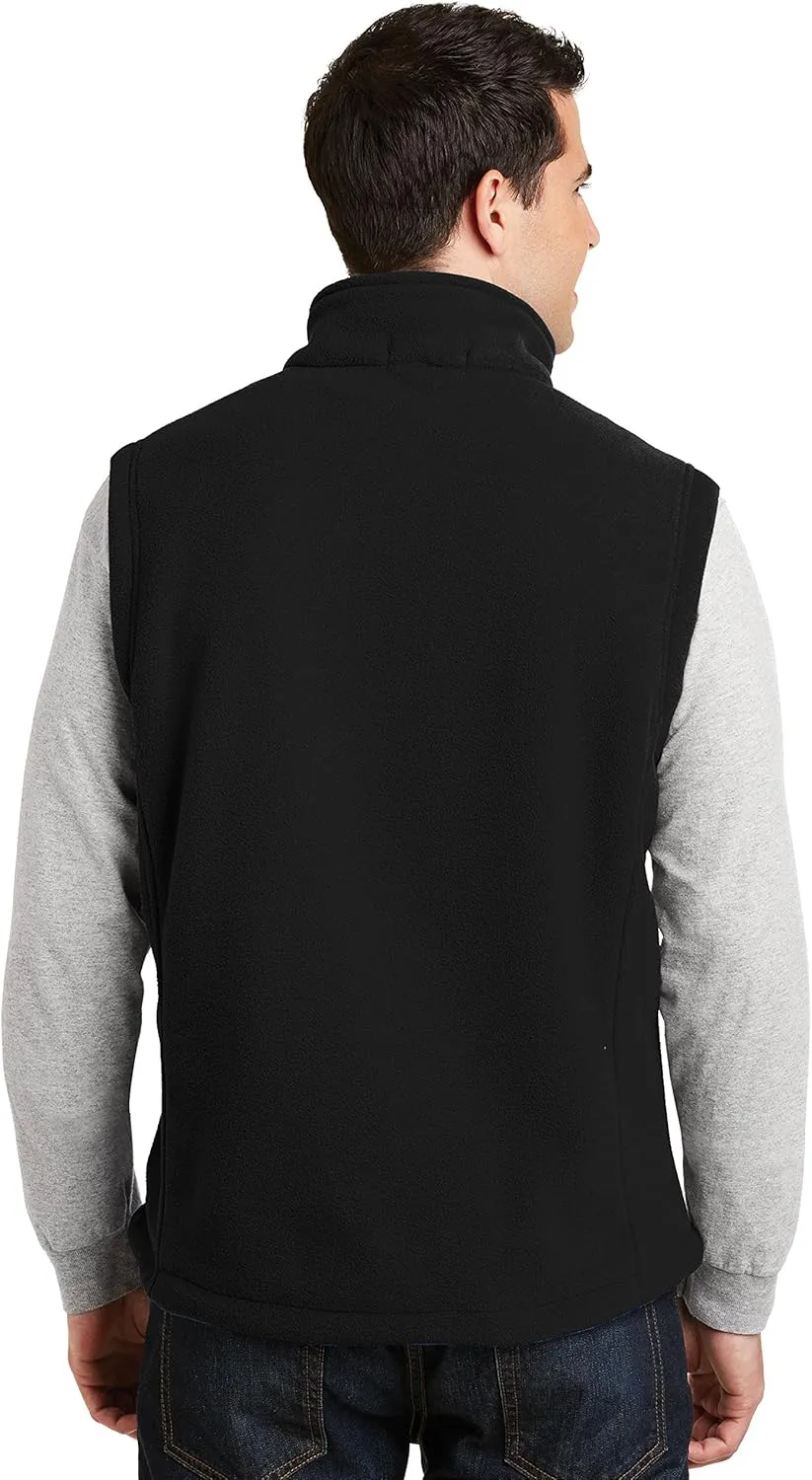 Custom Embroidered Fleece Vest for Men - Add Your Text - Embroidery Zip Up Sleeveless Jacket