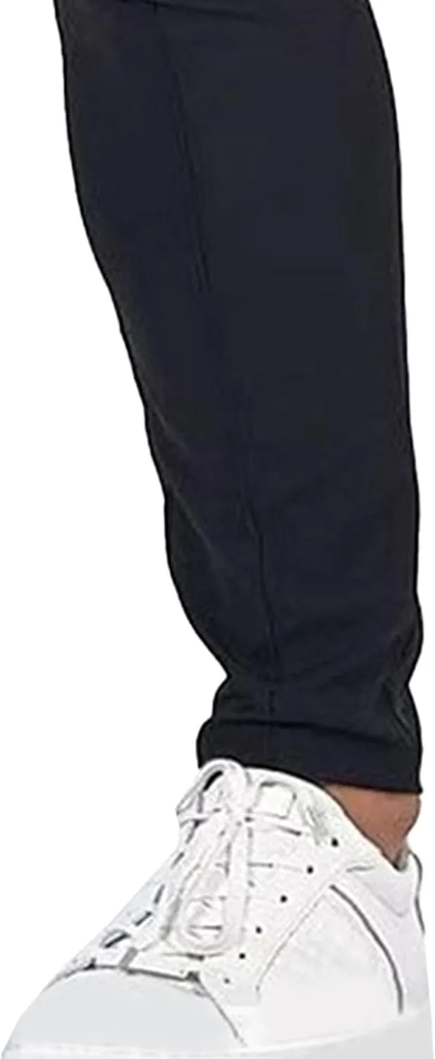 DGHM-JLMY Mens Solid Color Business Slim Pants Stretch Regular Slim Fit Casual Trousers Fashion Chino Pants