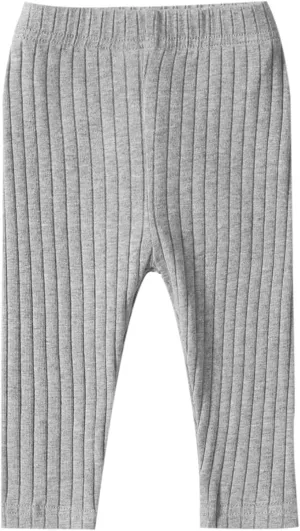 DREAM BUS Baby Girl Boy Pants Toddler Leggings Solid Ribbed Toddler Sweatpants Infant Newborn Leggings Baby Boy Jogger Pants