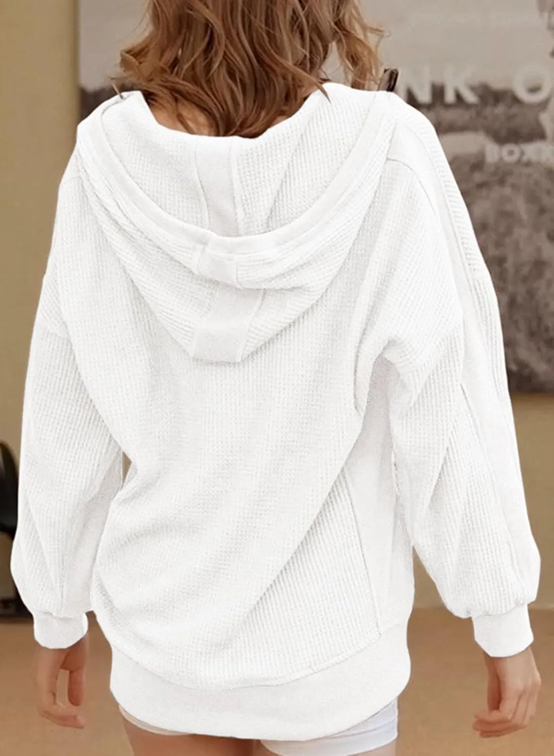 Eytino Womens Plus Size Long Sleeve Zip Up Oversized Casual Hoodies Sweatshirt Jackets with Pockets(1X-5X)