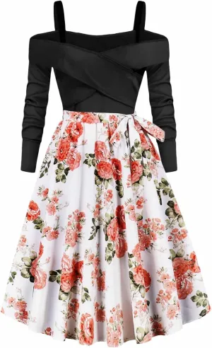 Fall Dresses for Women 2024 Casual Long Sleeve Off Shoulder Ruffle Dress Elegant Sexy Tie Waist Pleated Mini Dresses