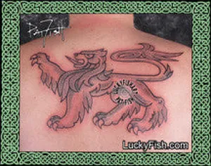 Family Crest Tattoo Lion Design