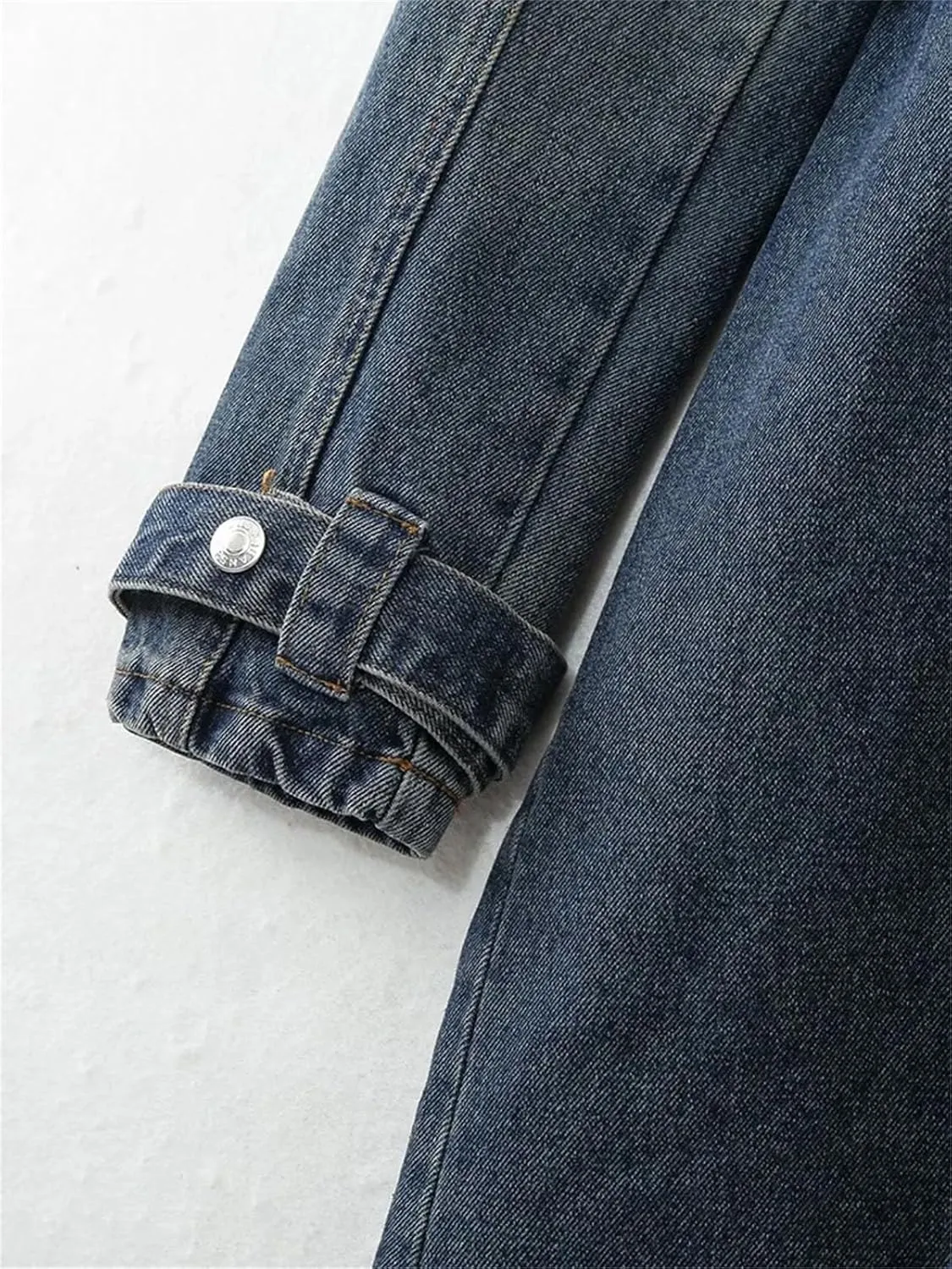 Fashion Lace Up Denim Trench Coat For Women Solid Full Sleeve Streetwear Long Windbreak 2023 Autumn Clothing 3WQ8367