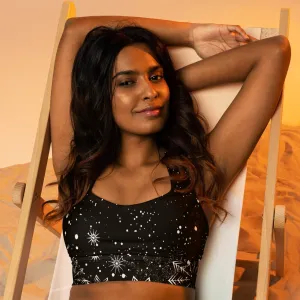 Festive Yoga Longline Sports Bra, lioness-love
