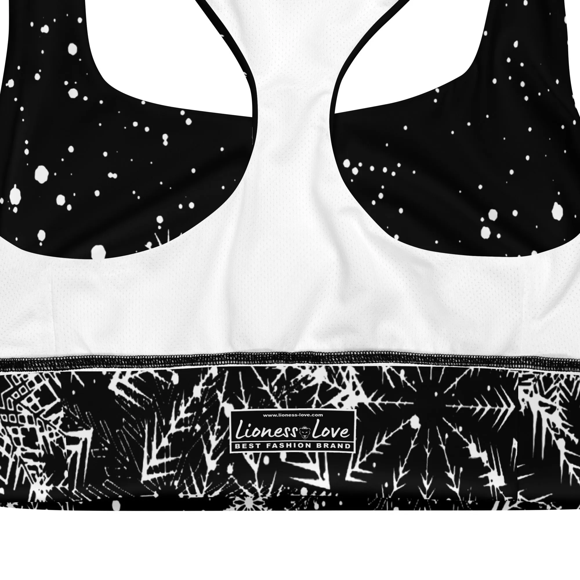 Festive Yoga Longline Sports Bra, lioness-love