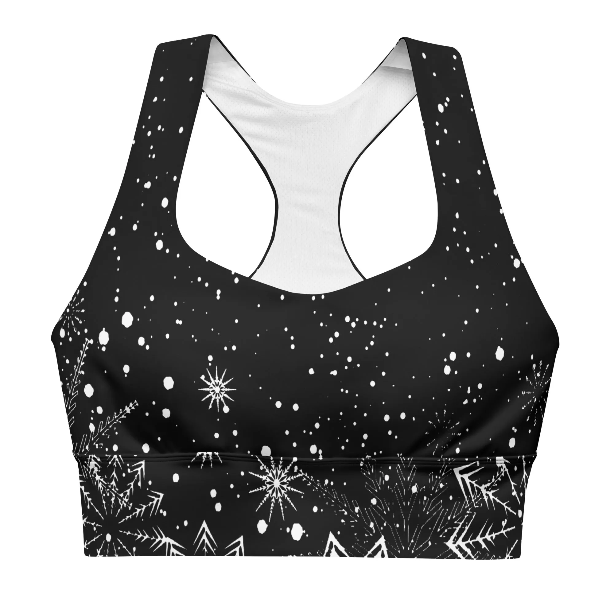 Festive Yoga Longline Sports Bra, lioness-love