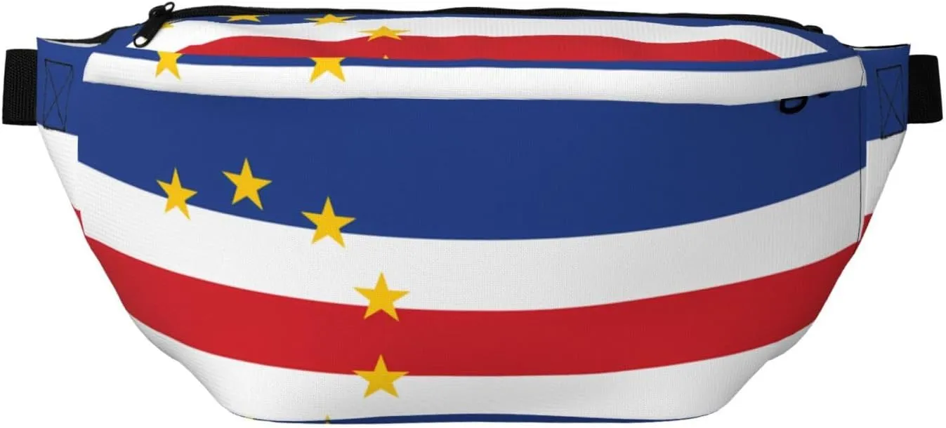 Flag Of Cape Verde Stylish Crossbody Waist Pack - Versatile And Compact Travel Pouch For Hands-Free Storage