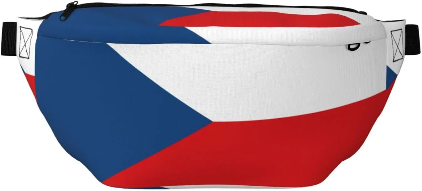Flag Of The Czech Republic Stylish Crossbody Waist Pack - Versatile And Compact Travel Pouch For Hands-Free Storage