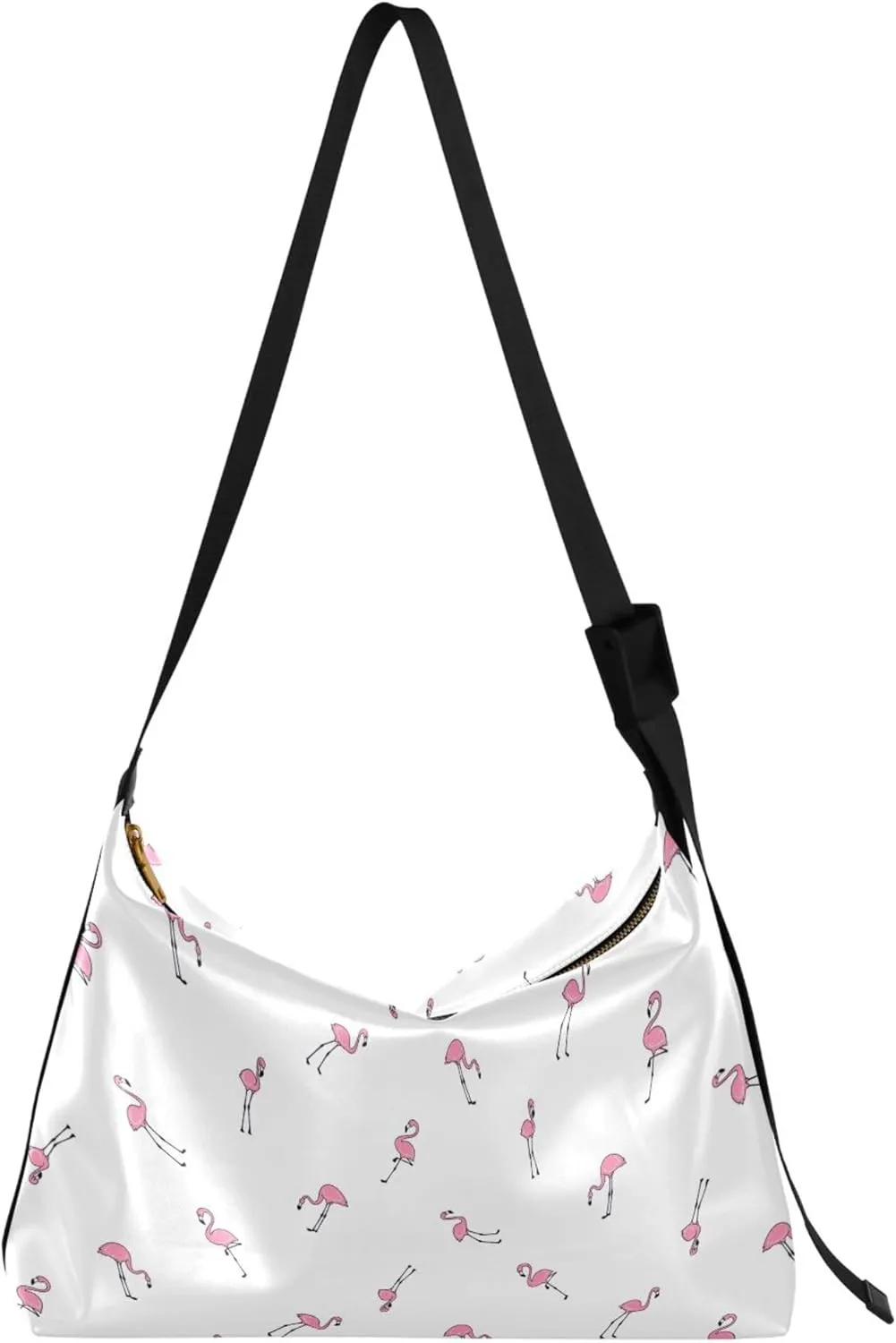 Flamingo Pink Flamingos Soft Leather Hobo Bags for Women Women's Large Purse Soft Animal Print Ladies Hobo Handbags