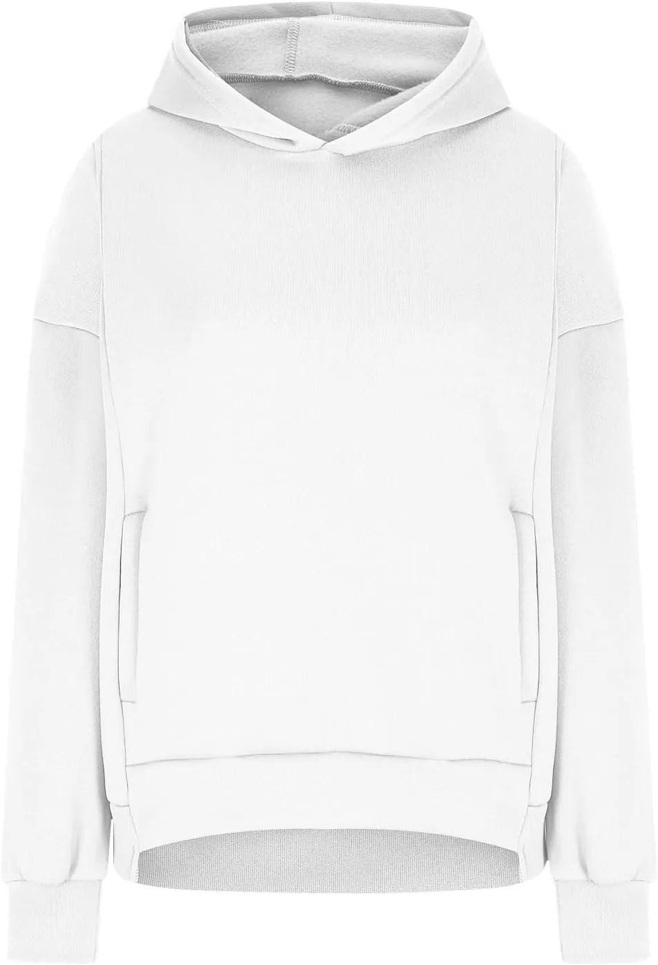 Fleece Hoodies for Women Baggy Drop Shoulder Oversized Sweatshirt Trendy Y2K Hoodie Casual Pullover Tops with Pockets