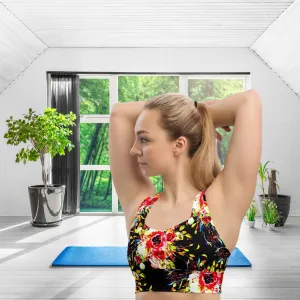 Floral Print Best Longline Sports Bra, lioness-love