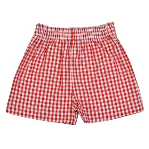 Funtasia Too Boys Red Check Pull On Shorts