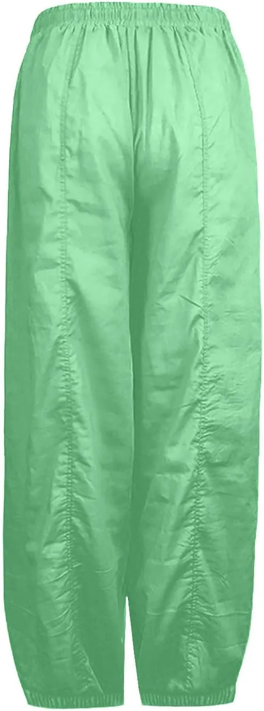 FZYLQY Women Plus Size Harem Pants Hippie Boho Baggy Yoga Trousers Summer Boho Casual Loose Pants with Drawstring Yoga Pants