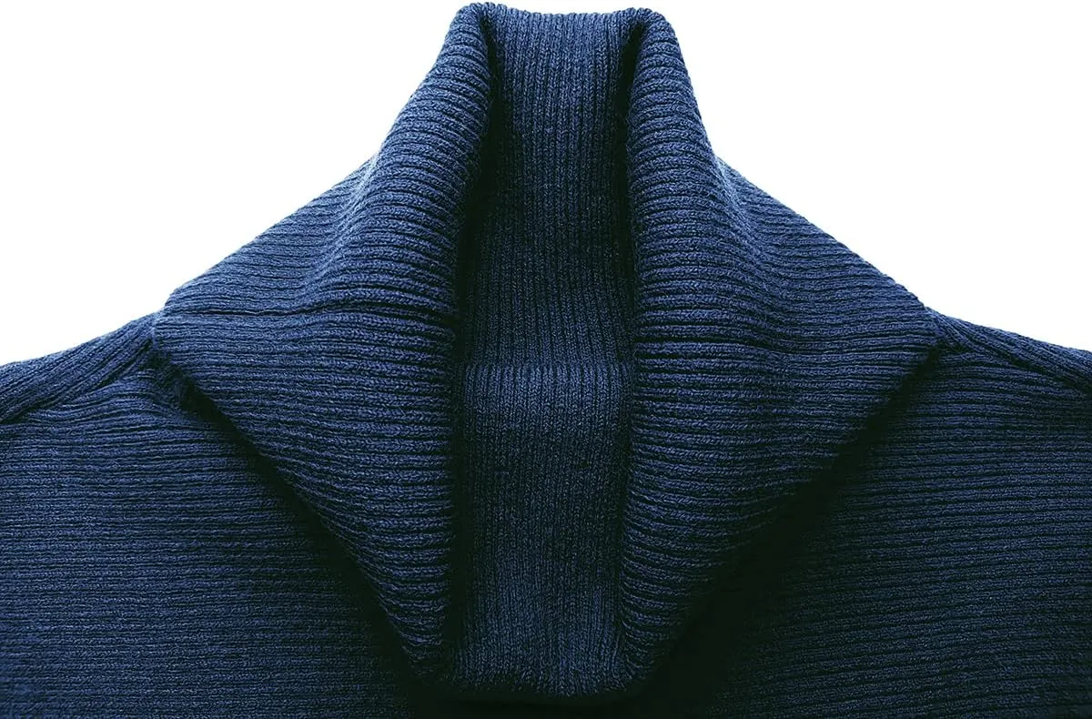 GABERLY Turtleneck Batwing Sleeves Dolman Knitted Oversized Sweaters and Pullovers Tops for Women