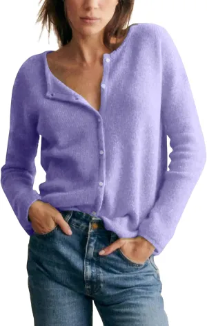 Gacaky Women's Long Sleeve Open Front Knit Lightweight Cardigan Casual Button Down Ribbed Sweater Outerwear Coats