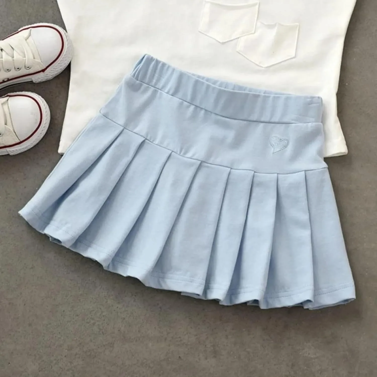 Girl Skorts Skirts for Girls Flared Plain Pleated Skater Skirt Sport Skirt with Christmas Sweaters Dress for Girls
