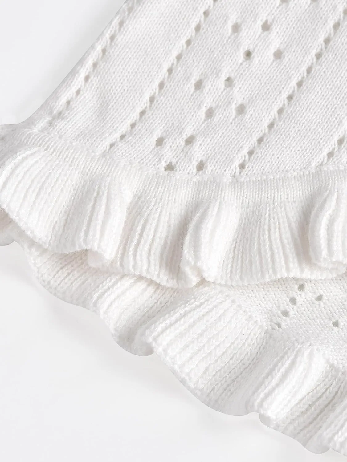 Girls' Long Sleeve Button Closure Knitted Bolero Cardigan Kids Shrug Sweaters Cropped Jacket Cover Up Tops