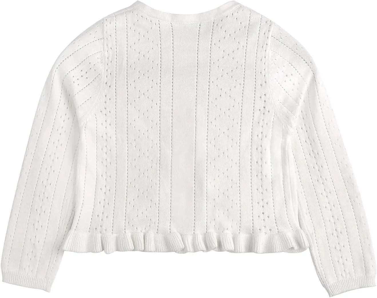 Girls' Long Sleeve Button Closure Knitted Bolero Cardigan Kids Shrug Sweaters Cropped Jacket Cover Up Tops