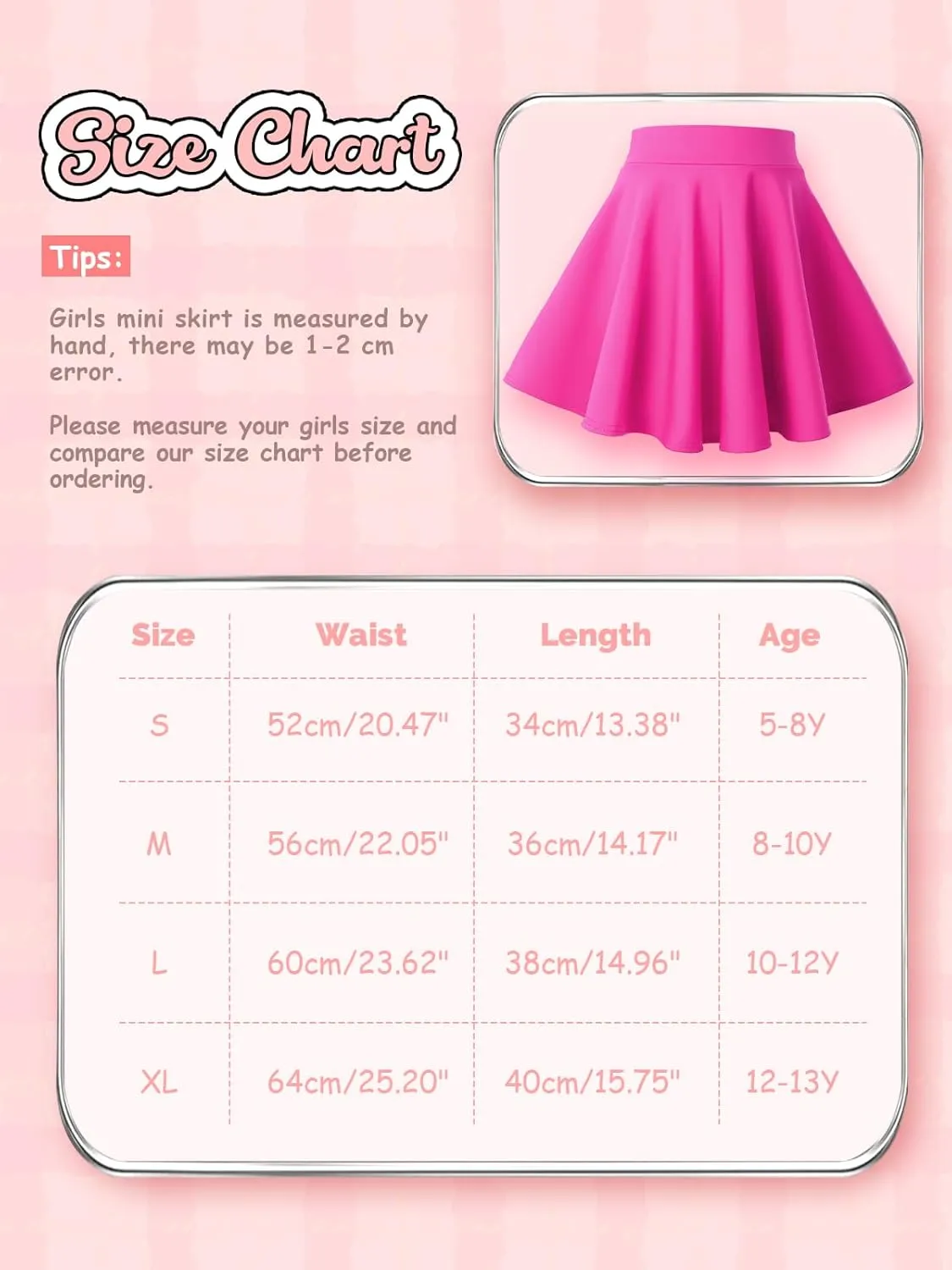 Girls Skirts Casual Mini Flare Pleated Skirt with Shorts High Waisted Skater Skirt A Line Skorts