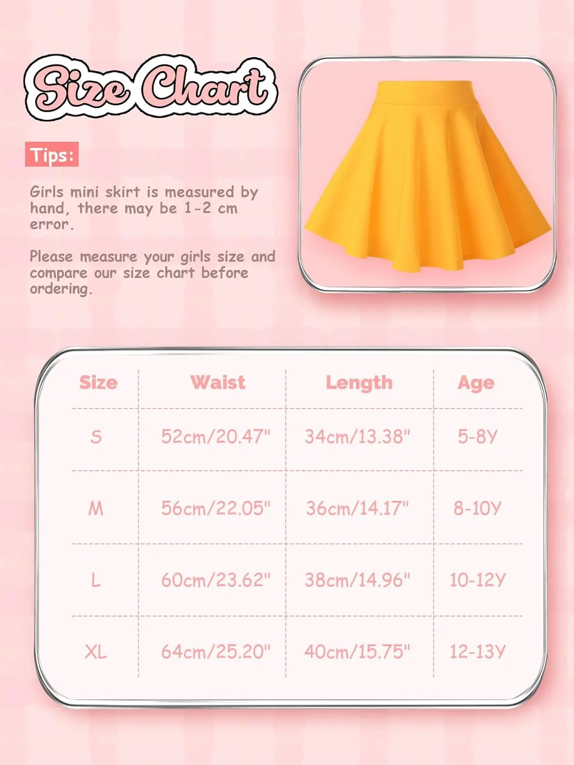 Girls Skirts Casual Mini Flare Pleated Skirt with Shorts High Waisted Skater Skirt A Line Skorts