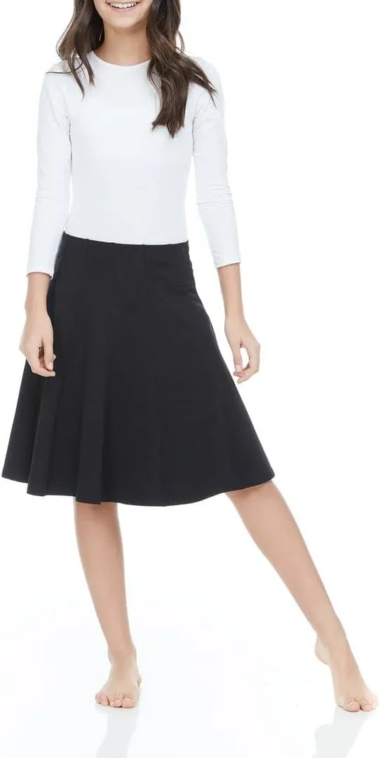 Girls Uniform Pleated Soft Cotton Panel Skirt