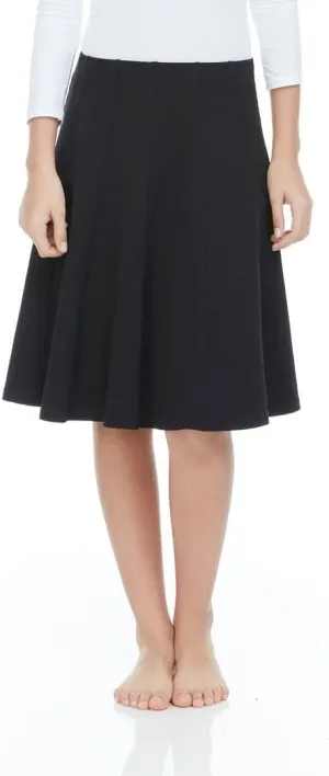 Girls Uniform Pleated Soft Cotton Panel Skirt