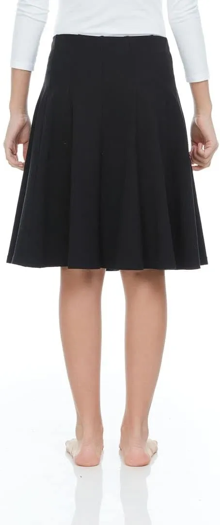 Girls Uniform Pleated Soft Cotton Panel Skirt