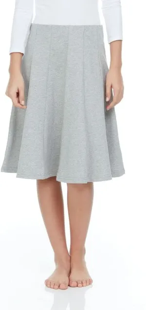 Girls Uniform Pleated Soft Cotton Panel Skirt