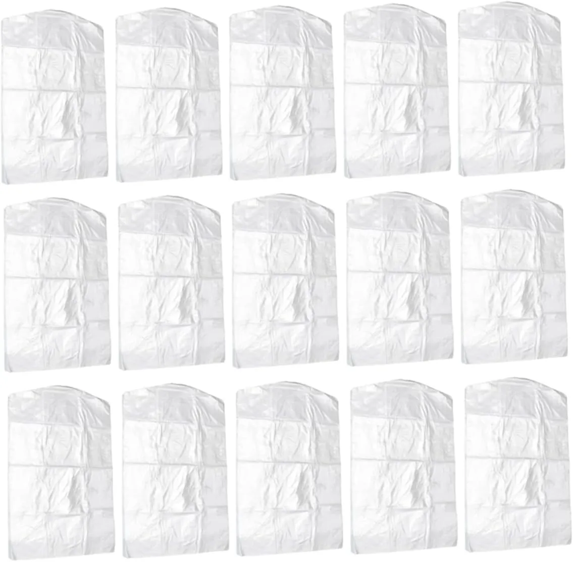 GLEAVI Dress Bag 20pcs Hanging Garment Bags Plastic Clothes Covers for Wardrobe