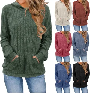 Gumipy Oversized Hoodies Sweatshirt for Women Knit Long Sleeve Shirts Tops Trendy Tunic Sweater Sweatshirt Comfrt Hoodie