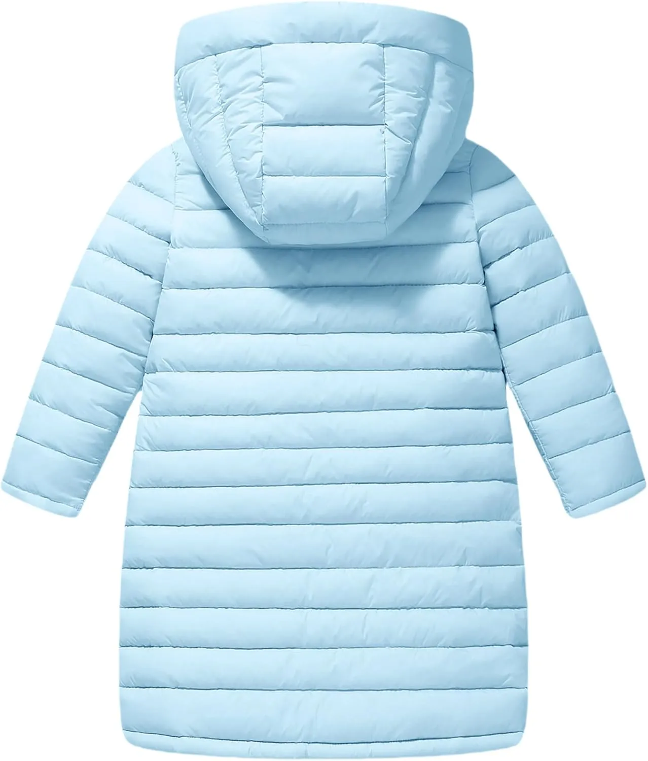 Happy Cherry Girls Boys Long Lightweight Hooded Puffer Jacket Puffer Down Coat Winter Fall Outerwear Warm