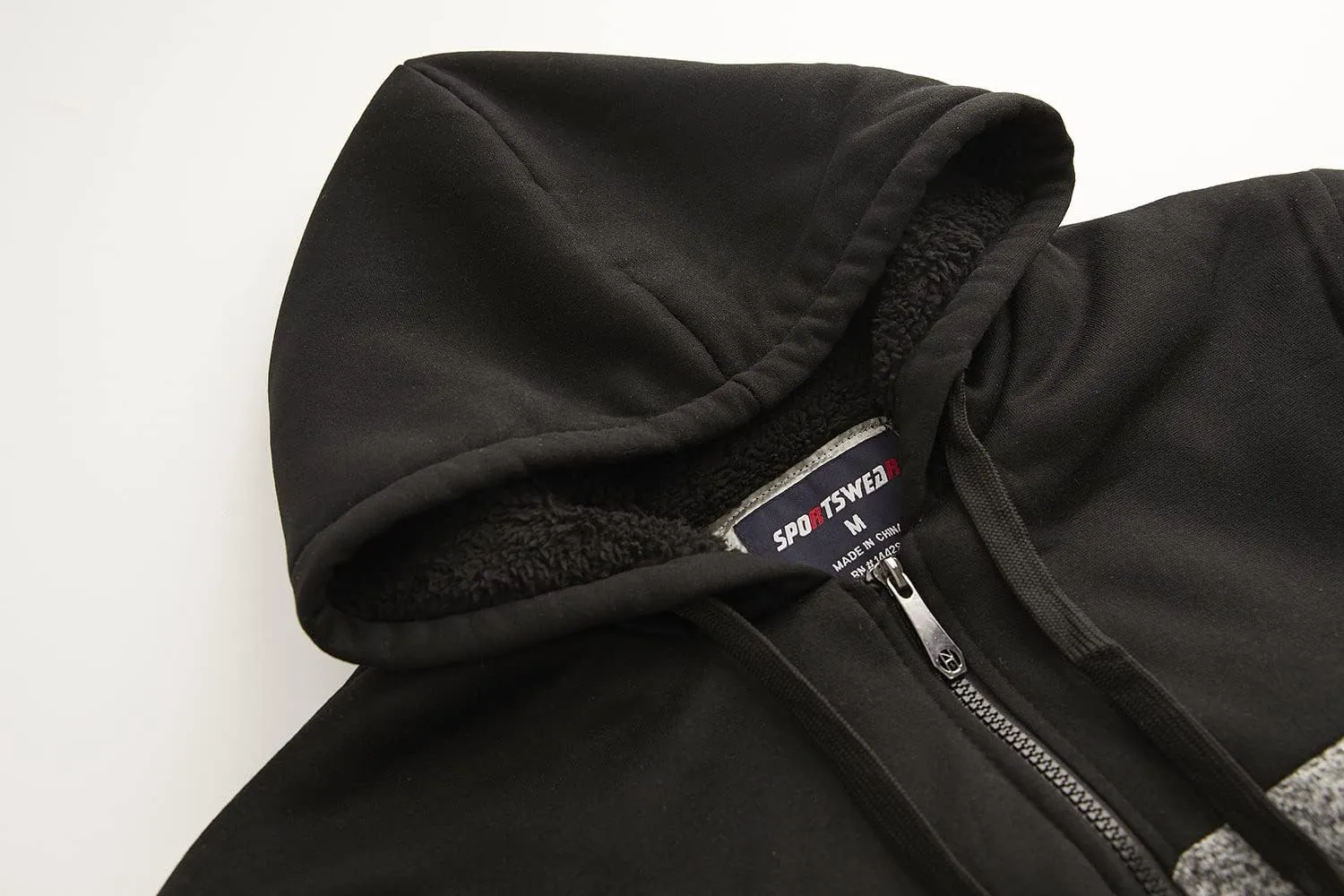 Heavyweight Hoodies for Men Jackets Comfy Sherpa Lined Zip Up Hoodie Coats with Pockets Outerwear