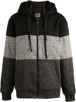 Heavyweight Hoodies for Men Jackets Comfy Sherpa Lined Zip Up Hoodie Coats with Pockets Outerwear