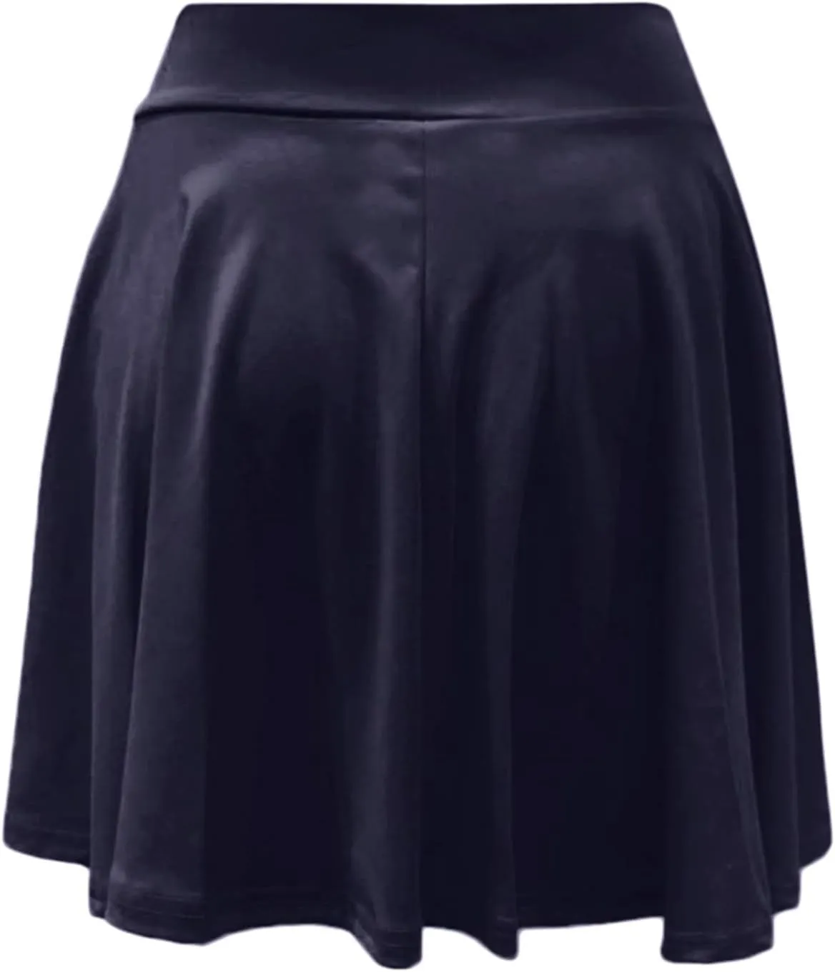 HGps8w Women's Basic A-Line Skirts Versatile Stretchy High Waisted Flared Casual Mini Skater Skirt with Under Shorts