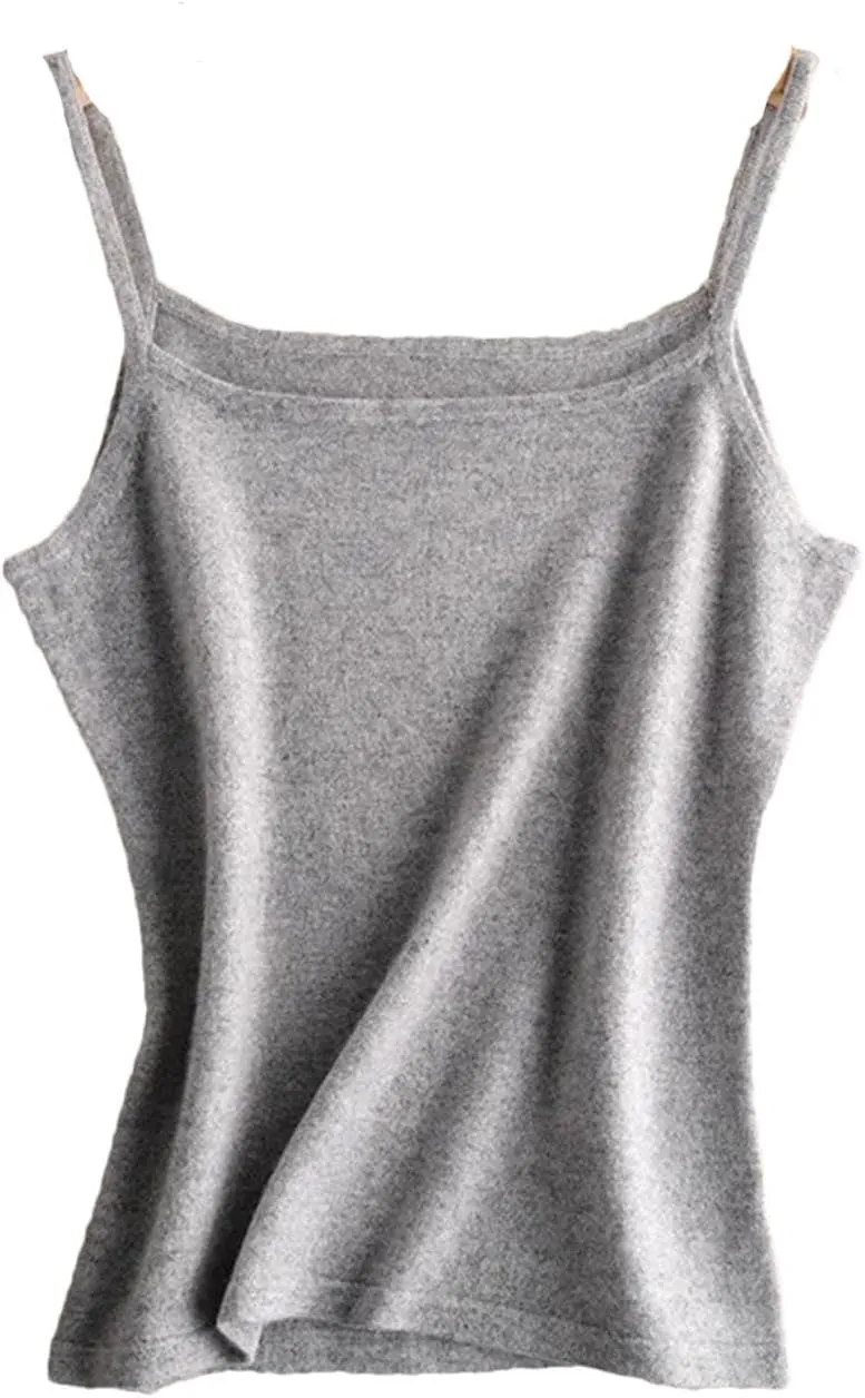 Hgvcfcv Cashmere Suspender Wool Knitted Camisole Cashmere Inner And Outer Wearing Solid Color Wool Womens Tank Tops