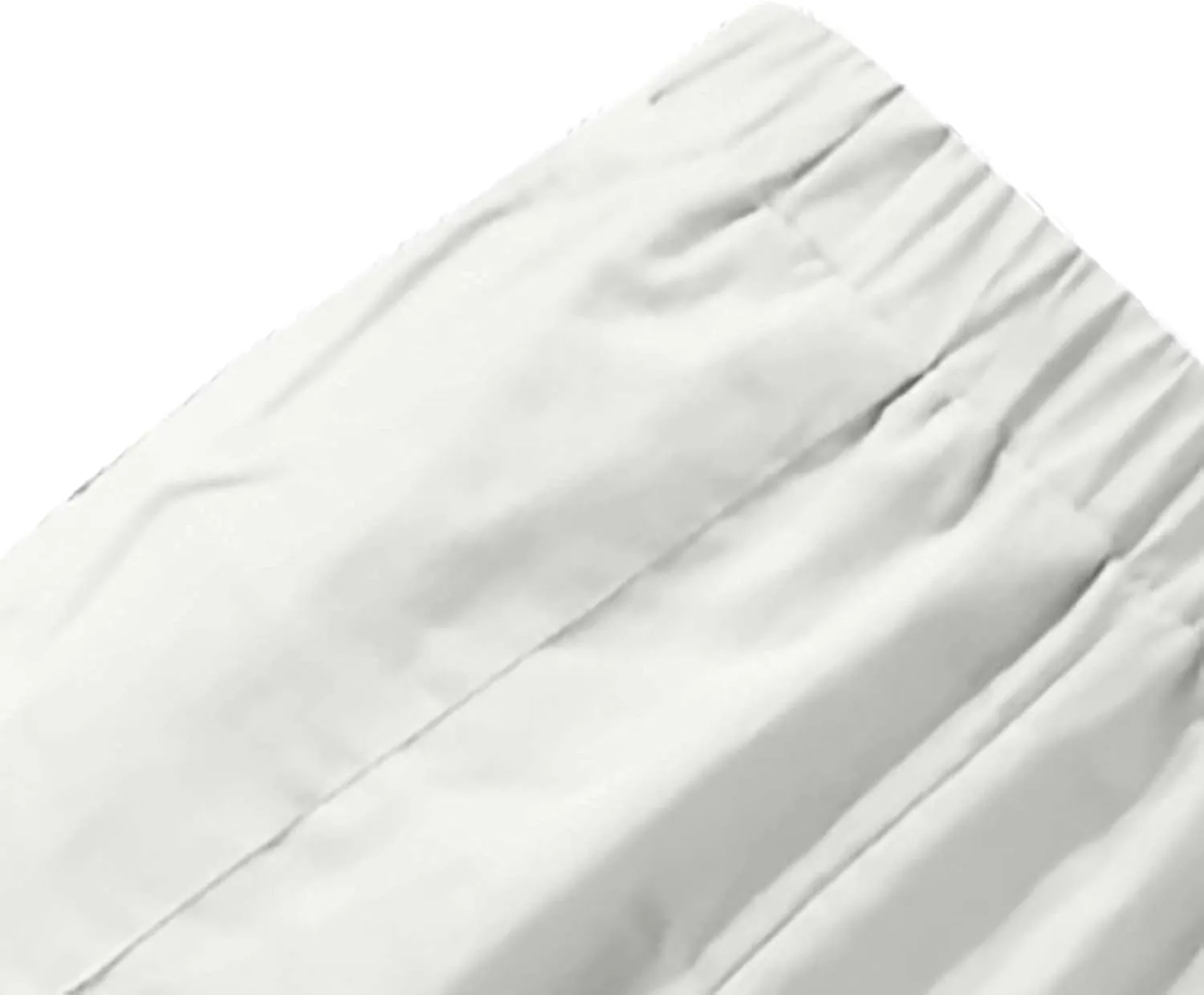 High Waisted Wide Leg Pants for Women Casual Drawstring Elastic Trousers with Pockets Cotton Linen Long Pants in 2025
