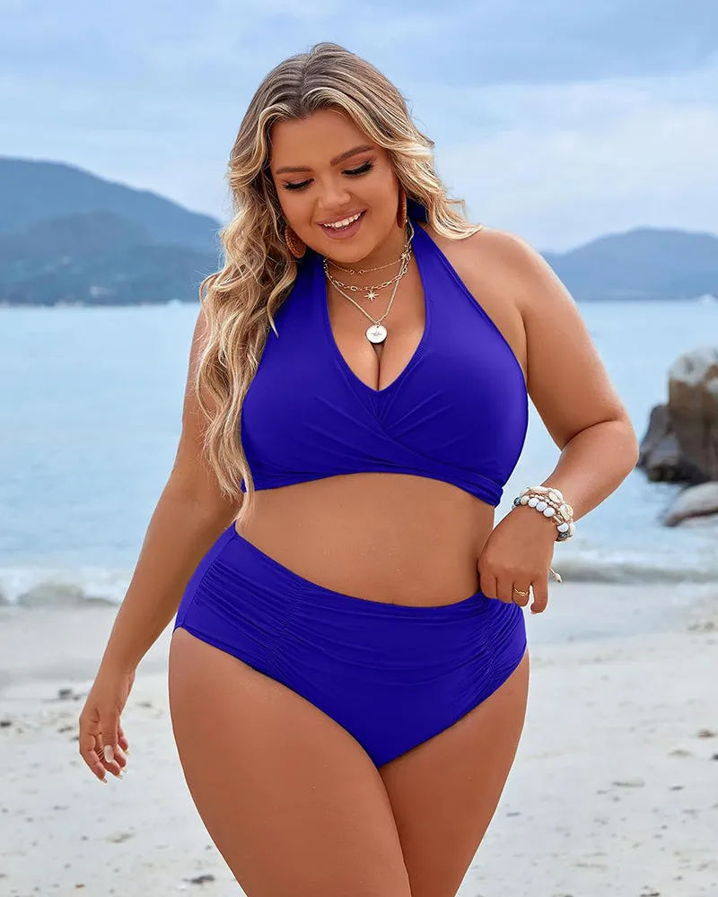 🩱Hot Sale 49% OFF👙 Tummy Control Swimsuits Modest High Waist Bikini Sets