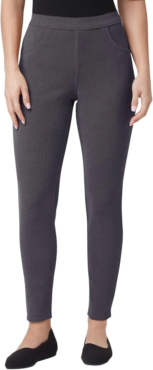 HUE Women's Soft Twill Jean Style Leggings