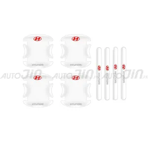 Hyundai 8 Pcs Car Door Handle Door Bowl Protector Transparent