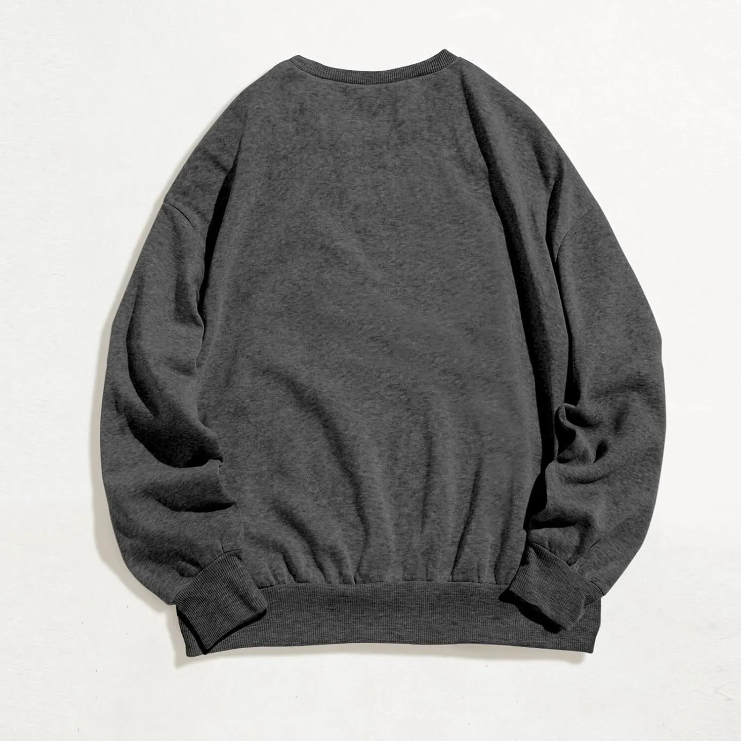 iLH Womens Oversized Hoodies Letter Printed Solid Color No Hood Pullover Sweatshirts For Women Streetwear Leisure Hoodies