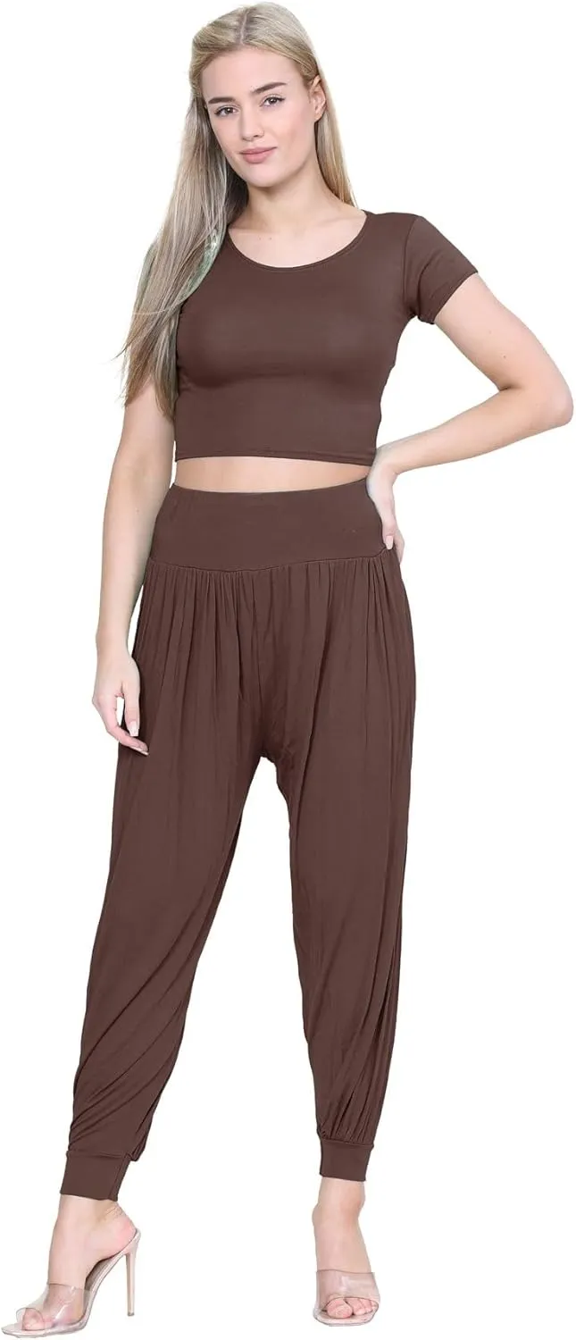 Janisramone Women Alibaba Hareem Trouser | Stylish & Trendy Harem Pants for Women, Lightweight Summer Pants for Women