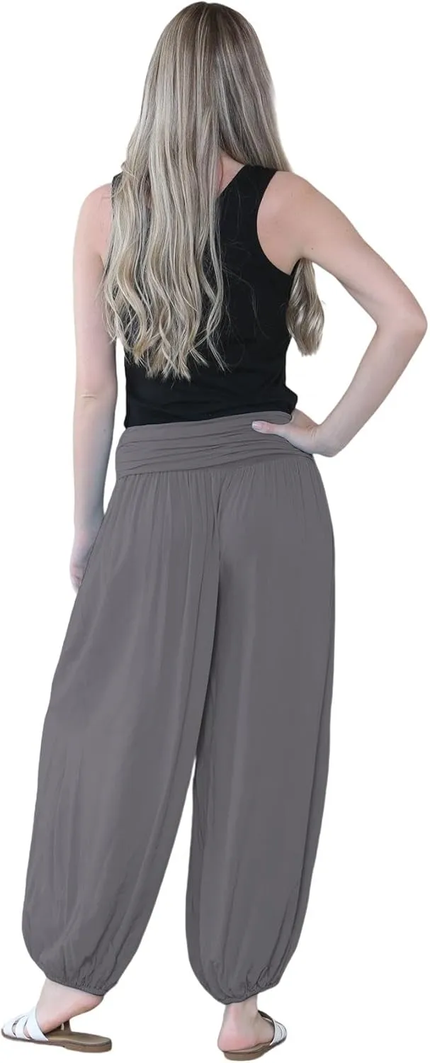 Janisramone Women Italian Baggy Harem Alibaba Pant Trousers, Summer Pants for Women, Yoga Harem Pants for Women