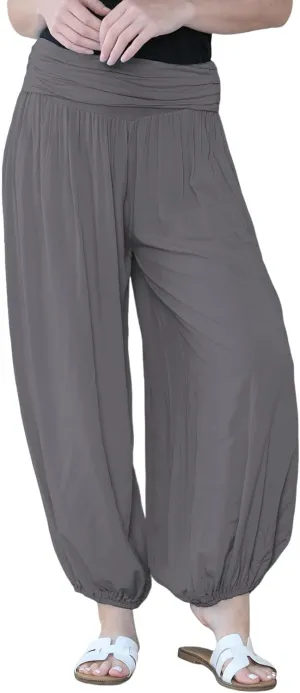 Janisramone Women Italian Baggy Harem Alibaba Pant Trousers, Summer Pants for Women, Yoga Harem Pants for Women