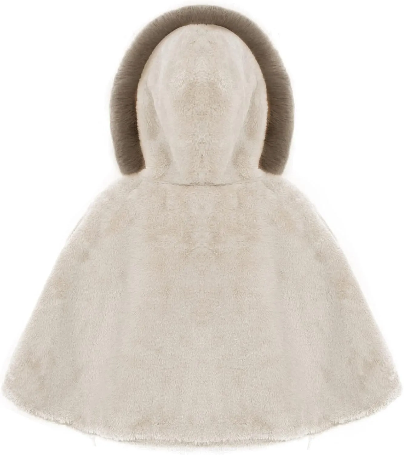 JEATHA Toddler Baby Girls Fleece Carseat Poncho Warm Winter Coat Kids Furry Hooded Cape Cloak Jacket Outerwear