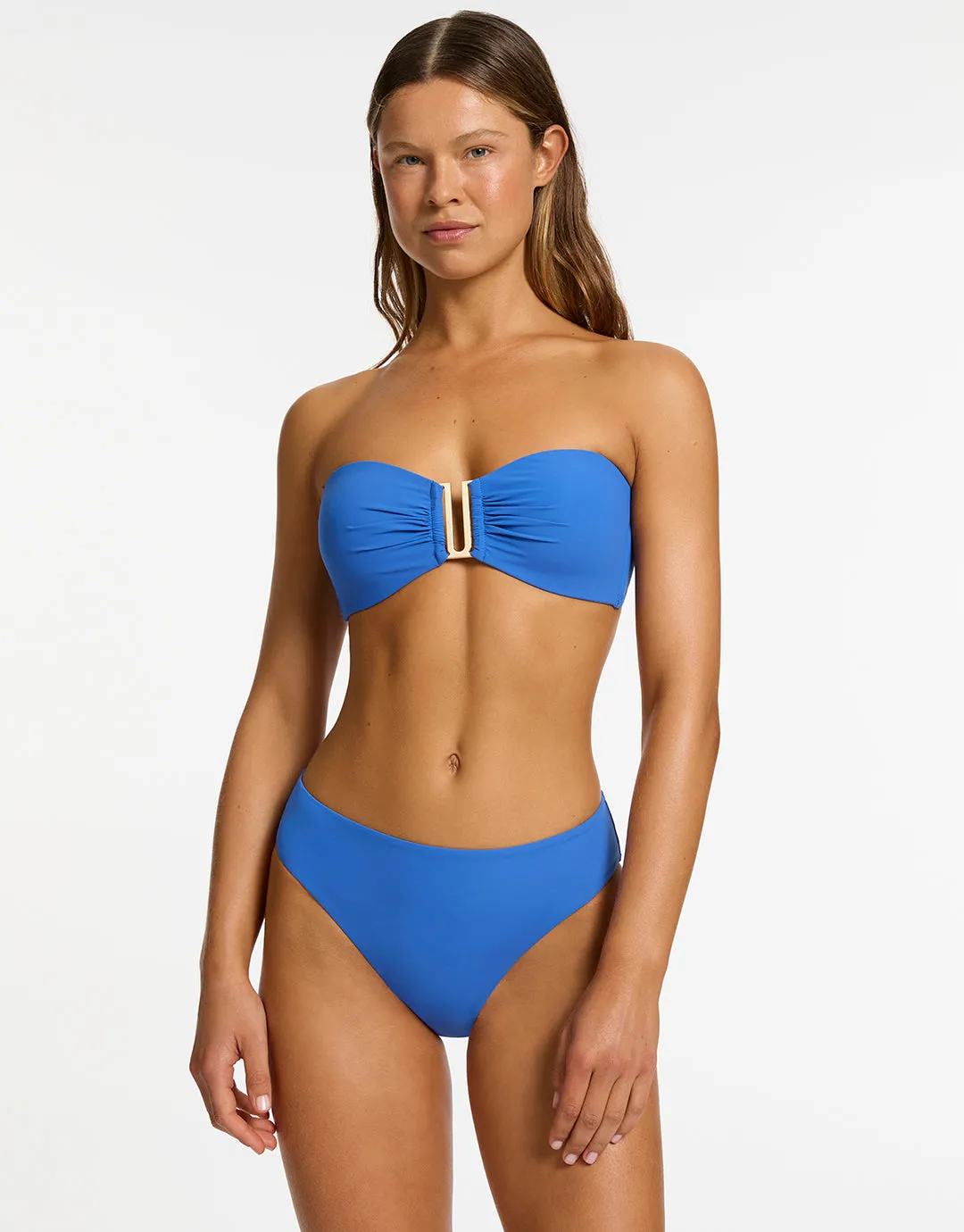 Jetset U Trim Bandeau Bikini Top - Tide Blue