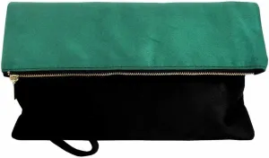 JNB Soft Faux Suede Colorblock Wristlet