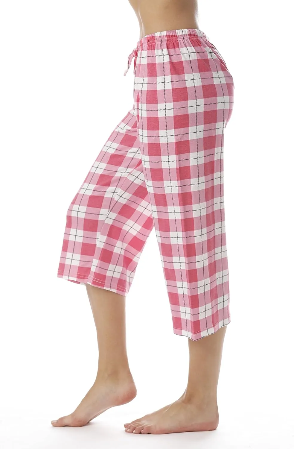 Just Love Womens Pajama Plaid Capri Pants Sleepwear